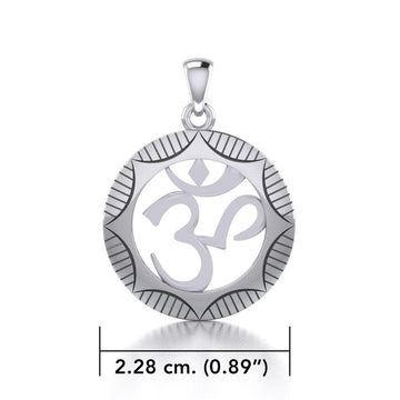 Hollow Om Meditation Silver Pendant TP1230 - Jewelry